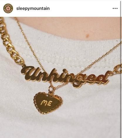 The Stassi “Unhinged Nameplate Necklace”