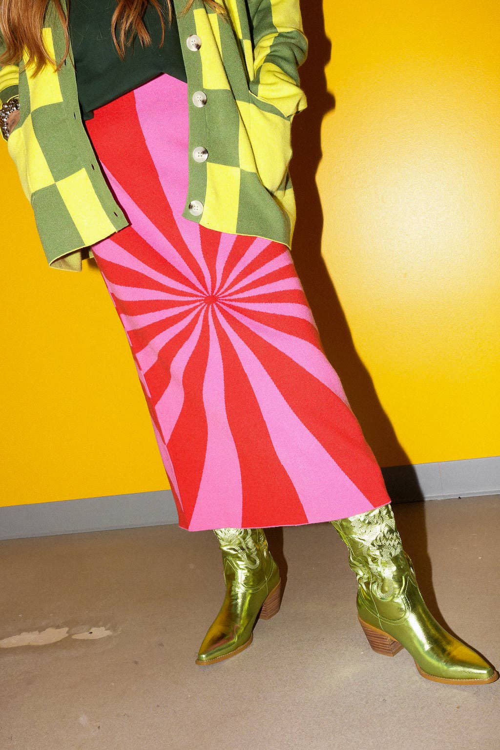 The Carl “I'm Spiraling Midi Skirt”