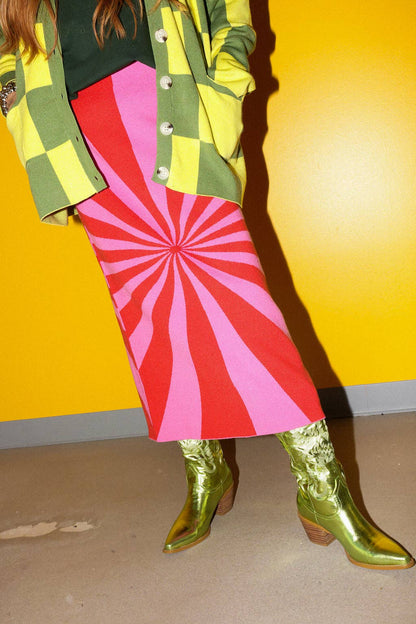 The Carl “I'm Spiraling Midi Skirt”