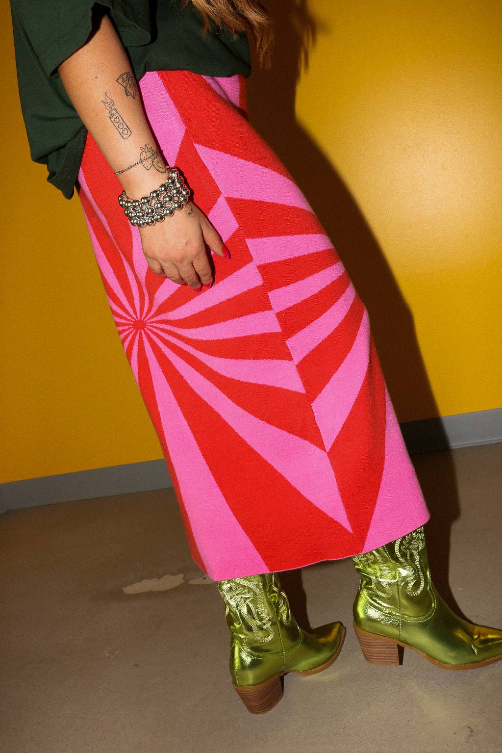 The Carl “I'm Spiraling Midi Skirt”