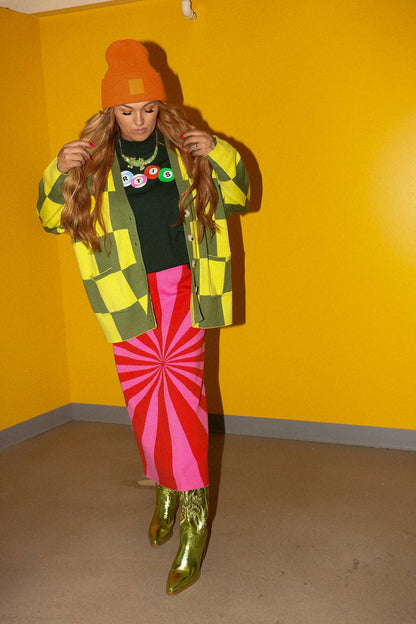 The Carl “I'm Spiraling Midi Skirt”