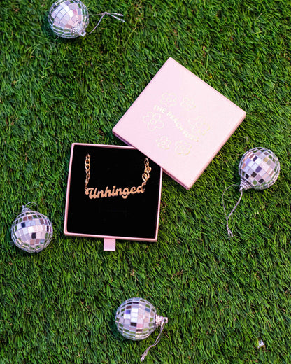 The Stassi “Unhinged Nameplate Necklace”