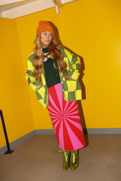 The Carl “I'm Spiraling Midi Skirt”
