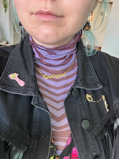 The Stassi “Unhinged Nameplate Necklace”